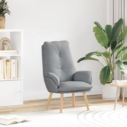 vidaXL Αναπαυτική Πολυθρόνα Ανοιχτό Γκρι Υφάσματος