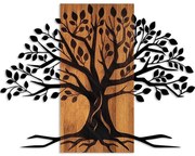 Διακοσμητικό Τοίχου Willow 899SKL2463 58x80cm Black-Walnut Wallity Metal,Wood