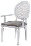 Πολυθρόνα Albero 117FRF1113 62x100x47cm White-Grey Ξύλο