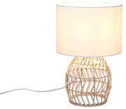 Πορτατίφ 25xH38cm 1xE27 Μπεζ Καπέλο Βάση Φυσικό Rattan Trio Lighting Rike R51131036
