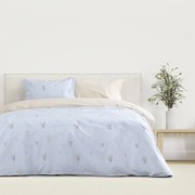 Σεντόνια Υπέρδιπλα (Σετ) Kocoon Iris Γαλάζιο ΜΕ ΛΑΣΤΙΧΟ 160x200+32