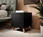 PAFOS night stand black/black DIOMMI CAMA-PAFOS-SZAFKI-NOCNE-CZ/CZ