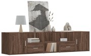 Γωνιακό Έπιπλο Καφέ δρυς 200x40x45 εκ. από Επεξεργ. Ξύλο - Καφέ