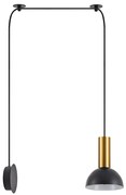 Φωτιστικό Τοίχου Adept Tube 77-8831 50x15x300cm 1xE27 60W Black-Gold Homelighting