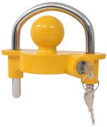 vidaXL Κλειδαριά Τρέιλερ Κίτρινη Ατσάλι/Κράμα Αλουμινίου με 2 Κλειδιά