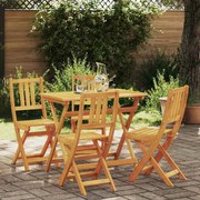vidaXL Σετ Μπιστρό Κήπου 5 pcs Καφέ Μασίφ ξύλο ακακίας