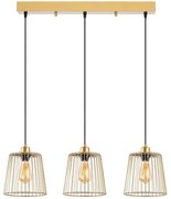 Φωτιστικό Οροφής - Ράγα Pirlo 942FLG1492 68x16x114cm 3xE27 40W Gold Opviq