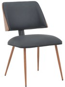 Intrahome Καρέκλα Ubane Intrahome μαύρο pu-πόδι καρυδί μέταλλο 53x62.5x85εκ | SKU: INTRAPA-443111113