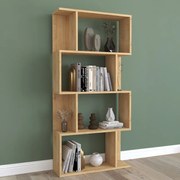 Βιβλιοθήκη Kadu pakoworld σε oak απόχρωση  72x22x147εκ - 120-000610