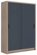 VANITY Ντουλάπα Δίφυλλη - Συρόμενη, Αποχρώσεων Sonoma Oak &amp; Grey