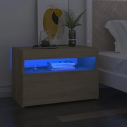 Κομοδίνα με LED 2 τεμ. Sonoma Δρυς 60 x 35 x 40 εκ. 3082781