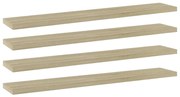 vidaXL Ράφια Βιβλιοθήκης 4 τεμ. Sonoma Δρυς 60x10x1,5 εκ. Μοριοσανίδα
