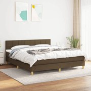 ΚΡΕΒΑΤΙ BOXSPRING ΜΕ ΣΤΡΩΜΑ ΣΚΟΥΡΟ ΚΑΦΕ 180X200 ΕΚ ΥΦΑΣΜΑΤΙΝΟ 3140636