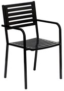 ZITA PLUS RISTRETTO ΜΑΥΡΗ ΜΕΤΑΛΛΙΚΗ ΠΟΛΥΘΡΟΝΑ 52Χ52Χ85εκ.24.0092