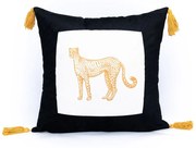 Μαξιλαροθήκη Διακοσμητική Tiger Black Palamaiki 45X45 100% Cotton