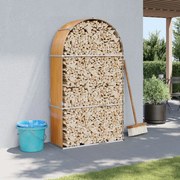 vidaXL Ξυλοθήκη Αν. Καφέ 120x45x210 εκ. από Γαλβανισμένο Ατσάλι