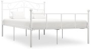 vidaXL Πλαίσιο Κρεβατιού Λευκό 140 x 200 εκ. Μεταλλικό