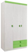 MATIS Ντουλάπα τρίφυλλη Numero O3V2F Πράσινη Matis585018