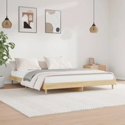 vidaXL Πλαίσιο Κρεβατιού Sonoma Δρυς 140x200 εκ. Επεξεργασμένο Ξύλο