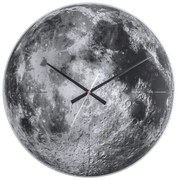 Ρολόι Τοίχου KA5475 Moon D60cm Grey-Black Karlsson Γυαλί