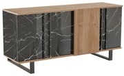 Μπουφές Amanda pakoworld καρυδί-μαύρο 160x40x78.5εκ