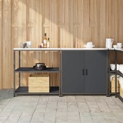 vidaXL Σετ Αποθήκευσης Κουζίνας 2 pcs Ανθρακί 180 x 50 x 92 εκ.