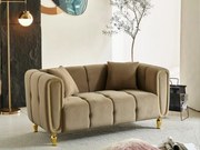 ALMA Διθέσιος Καναπές με Μαξιλάρια Γκρι 155x81