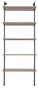 Βιβλιοθήκη Ladder Sonoma / Μαύρο 80x35x205cm - 28-0215stk