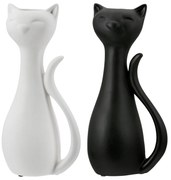 Βάζο "Cat" Κεραμικό Μαύρο Λευκό PU 2 Pcs. Assorted 15.5x12X34cm
