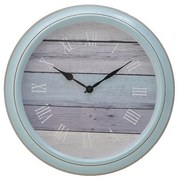 Inart Ρολόι Τοίχου Pl Γαλάζιο Φ40x5cm Μπλε 3-20-284-0168