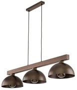 Κρεμαστό Φωτιστικό Οροφής 3xE27 Καφέ Ξύλο Oslo 6299 TK Lighting 6299 Καφέ