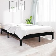 vidaXL Πλαίσιο Κρεβατιού Schwarz 140 x 190 εκ. από Μασίφ Ξύλο Πεύκου