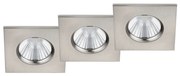 Φωτιστικό Σποτ Χωνευτό Trio Lighting Zagros 650610307 Νίκελ Ματ (IP65) (ΣΕΤ 3 ΤΕΜ.)