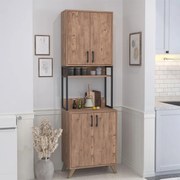 Έπιπλο κουζίνας Sedef Megapap χρώμα pine oak 61x40x202,1εκ. - 0267146