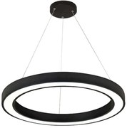 Φωτιστικό Οροφής 6073-80-BL Φ80x9cm Led 7000lm 88W Black Inlight