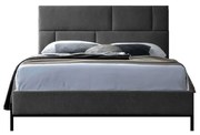 Κρεβάτι Sintesis 09-1785 Για Στρώμα 160x200cm 214x165x116cm Grey Υπέρδιπλo Chenille