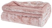 Κουβέρτα Fleece Υπέρδιπλη (220x240) Με Γουνάκι Nima Cloud Ροζ