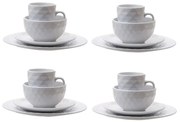 Artekko Dinnerware Λευκό Κεραμικό Σερβίτσιο Φαγητού (27x27x2)cm 16pcs Artekko 2137-CREA-DS