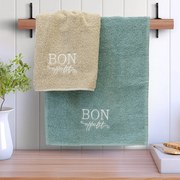 LINO ΣΕΤ ΠΕΤΣΕΤΕΣ BON APETTIT BEIGE-MINT 2ΤΜΧ