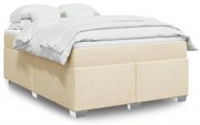 ΚΡΕΒΑΤΙ BOXSPRING ΜΕ ΣΤΡΩΜΑ ΚΡΕΜ 160X200 ΕΚ. ΥΦΑΣΜΑΤΙΝΟ 3285149