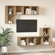 vidaXL Σετ επίπλου τηλεόρασης 4 pcs Artisan Oak Επεξεργασμένο ξύλο