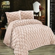 Κουβερτοπάπλωμα 1940 Με Εφέ Fleece Mocha DimCol Μονό 160x220cm Πολυέστερ
