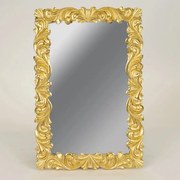 Καθρέπτης Τοίχου Ορθογώνιος 751-12011 21x31,3x1,7cm Gold Estheti Home Γυαλί,Polyresin