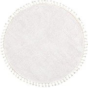 Στρογγυλό Χαλί (Φ160) Polcarpet Silky Shaggy White