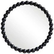 Καθρέπτης Τοίχου Specio Μαύρο Ξύλο Φ60x4.5εκ. 60x4.5x60 εκ.