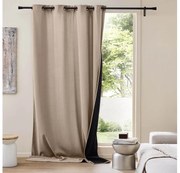 Θερμομονωτική Κουρτίνα Υψηλής Σκίασης Madison Douceur d'intérieur με τρουκς και διαστάσεις 140x260cm - Noisette