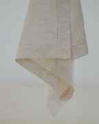 Μονόχρωμη Πετσέτα Φαγητού με Αζούρ Sintra 53x53cm Natural
