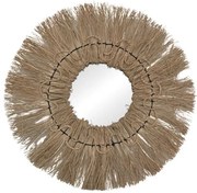 Καθρέπτης Apler Inart mendong Φ60x6εκ 337-000040 337-000040 Καφέ