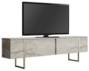 Έπιπλο τηλεόρασης Luxe Megapap χρώμα travertine - χρυσό 180x30x50εκ.-GP052-0117,4