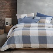Μαξιλαροθήκη Casual Check Denim Nef-Nef Homeware 52 X 72 100% Βαμβάκι